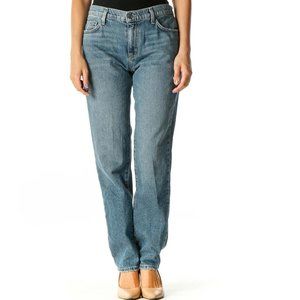 Blue Casual Straight Leg Jeans